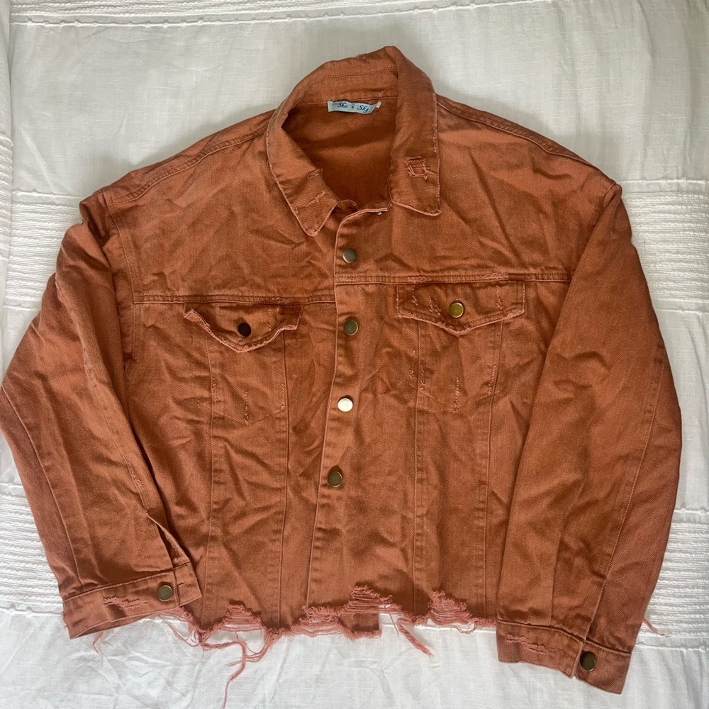 Rust denim jacket